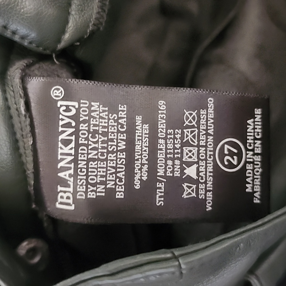 New! Blank NYC pleather high waisted paper-bag pants - Picture 4 of 4